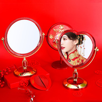 Wedding supplies wedding mirror a pair of Chinese bride makeup mirror dowry Red Dowry items