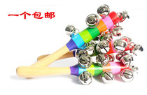  Colorful bells Rainbow 10 bells Hand rattles Orf Musical instruments Percussion String bells Hand stick bells