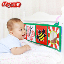 Lalababy pull cloth book New BB three-dimensional sense tube bed around toys baby lathe hanging ornaments cute animals