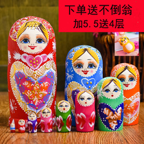 Genuine Russian doll 10-layer cartoon cute princess doll pure hand-painted childrens educational toy ornaments