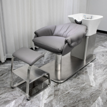 High-end Semi-Lying Type Ceramic Basin Shampoon Bed Hair Salon Special Flush Bed Brief Stylish Comfort Hairdresse Shampoe Bed