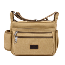 New Canvas Single Shoulder Inclined Cross Buns Bag Men and women Washed Cloth Bag Mens Bag Retro Casual Kit Market Zero Wallet