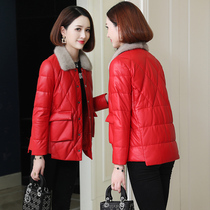 Leather leather women's down jacket coat 2020 winter new jacket Haining fur mink wool sheepskin short