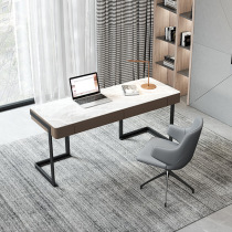 Italian minimalist rock board desk light luxury computer desk home Modern simple desk Nordic writing desk study