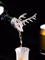Yege deer head pouring machine creative wine plug liquor bottle lid plug ktv stainless steel wine bottle stopper