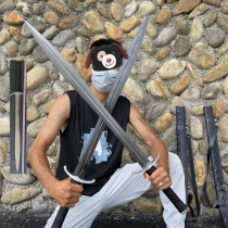 The Longquan City film and TV knife and sword integrated spring steel hand forged and beaten Han sword Atlantic sword cold weapon unopened