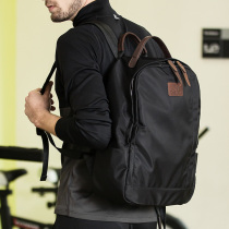 Oxford cloth shoulder bag mens 2020 new lightweight large capacity schoolbag business travel nylon with leather backpack
