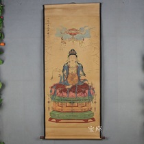 Fine antique old calligraphy and painting calligraphy Chinese painting landscape painting wall hanging painting celebrity calligraphy painting home decoration throne