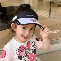 Childrens hat sunshade sunscreen empty top hat big small and medium children Beach beach sun male and female baby breathable protective hat
