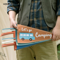 Outdoor triangle flag camping equipment Camp flag atmosphere small ornaments camping canopy tent special decoration supplies