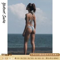 Yukari swim European and American sexy bikini three-point T-character split swimsuit women 2021 New Swimwear