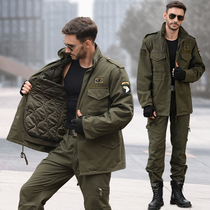 Outdoor leisure military fan suit mens autumn and winter military uniform M65 thick inner tank windbreaker special forces training uniforms