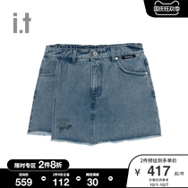 it MUSIUM DIV women denim shorts 2021 Spring Summer New vintage fashion logo embroidery 60535