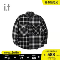 it 5cm FIVECM mens check shirt 2021 spring new product simple trend check color pattern color 8100S1G
