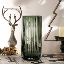 U series of columns glass vase vertical stripe minimalist Roman living room florist home Decorative Inserts Vase Furnishing