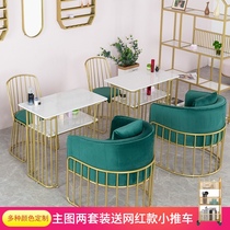 Nail table and chair set Rock board Single double Simple modern nail table Manicure double special price Economy Nordic