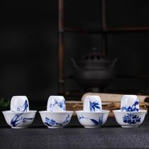 Jingdezhen ceramic smell Cup hand-painted kung fu tea tea tea fragrance Tea Flower four gentlemen taste cup single