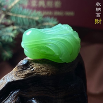 Xinjiang Hetian Jade mutton White Jade Jasper and sugar white jade Buddha smile Buddha Baicai Four Seasons safe bean pendant