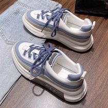 Small white shoes 2021 new womens shoes spring and autumn wild sports Daddy ins tide pine cake thick bottom fashion Board Shoes