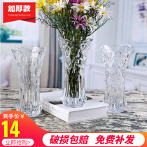 Large Exposure Crystal Glass Vase Transparent Thickening Rich And Expensive Bamboo Water Bacon Flower Arrangement Big Creative Living Room Pendulum