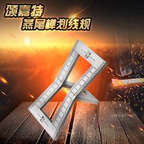 Dovetail marking line ruler drawing Wire Stainless Steel woodworking mold dove hand open tool drawing line scribing line