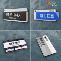 High-grade replaceable office brand Reception conference room General manager room door number Company department logo card customization