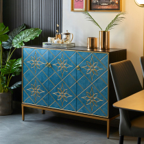 Entrance cabinet Light luxury wind decoration Modern simple solid wood dining side cabinet Living room entrance hall locker Shoe cabinet one