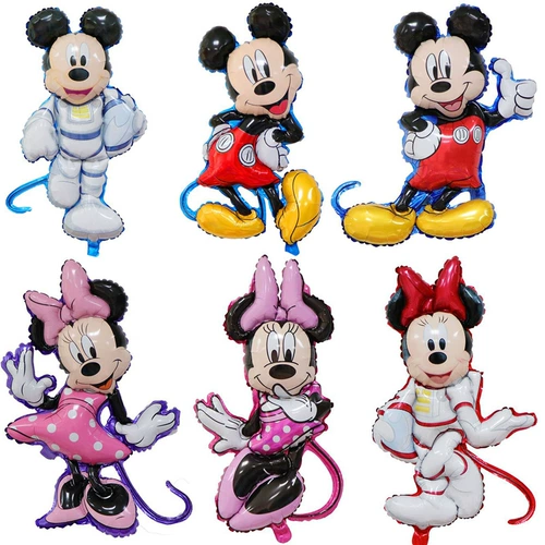 Новый подлинный авторизованный Disney стоячий Микки Маус из алюминиевой фольги, воздушный шар из алюминиевой пленки, украшение для дня рождения, декоративный шар