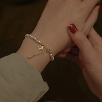 Natural pearl bracelet female summer ins niche design High-end sense cold wind girls simple girlfriends transfer jewelry