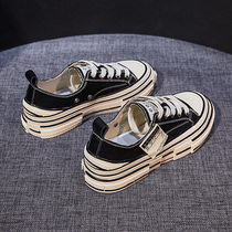 South Korea 2020 white shoes ulzzang canvas shoes thick-soled joker shoes ins inner height-increasing womens shoes tide
