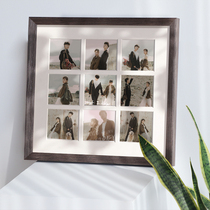 Photo frame table square couple 16-inch washed photos made of wedding yarn frame Nine-house grid baby year-old wall painting frame