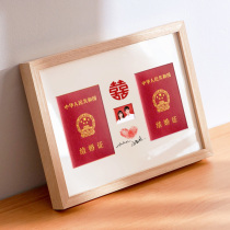 Couple Couple marriage registration photo frame Set up marriage certificate wedding photos Wash photos to make photo frames