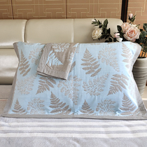 Jie Liya cotton fine yarn pillow towel a pair of elegant thickened adult single cotton gauze pillow towel