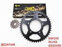 German AFAM sprocket GW250 dl250 gsx250r chain front and rear teeth disc size flying mute