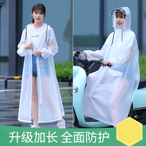 Electric battery car raincoat special integrated mens New ordinary straddle hat along the rider windshield locomotive Cape