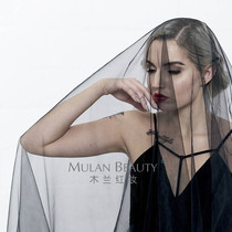 New Bride wedding photo photo veil diy photography tour concave shape black soft yarn