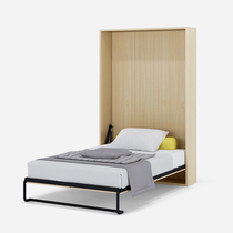 Invisible bed Folding bed Wall bed Invisible bed Small apartment wardrobe bookcase One-piece hidden bed Folding bed Hardware accessories