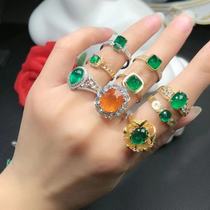 To map personalized custom 18K gold jewelry natural bare stone gemstone ring pendant earrings bracelet bracelet