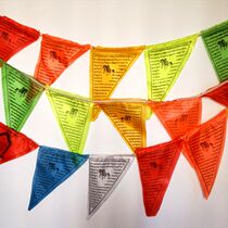  National characteristics pennant flag prayer flag Fengma flag Hotel indoor and outdoor square decoration pendant 6 meters 25 bunting flags
