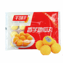 Thousand-flavor central kitchen taro sweet potato pill 400g * 10 bags full box of frozen food instant fried snacks semi-finished products