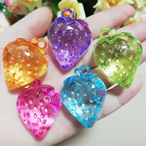 Color Strawberry Crystal Toy Acrylic Childrens Gem Kids Playground Game Reward Counter Fruit Ornament
