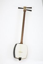  Japanese shamisen black edge white simple traditional string musical instrument Classic shamisen beginner