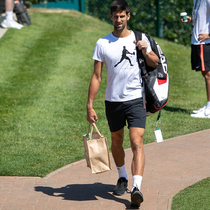 2021 Wimbledon Little Didjokovic with the same custom speed dry tennis suit training suit