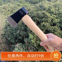 Wood chopping knife Outdoor axe Lumberjack axe Pure manganese steel special stainless steel short handle portable camping wood chopping tree chop bone