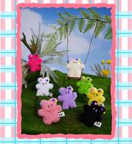 Knife original) small number of mini milk puff PUPU BABY total 8 color giveaway chain retro pendant plush