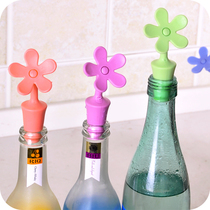 Flower silicone red wine bottle stopper beer cooking wine bottle stopper oil bottle stopper foreign wine stopper seal freshness soft stopper anti-volatilization