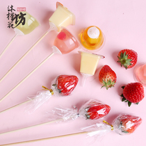 New products versatile floral fruit small ball tostrawberry floral bouquet with fixed rubber base tobracket packaging material bag