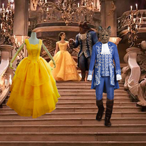 2017 Movie version Beauty and the Beast Belle Princess Beast Prince cos costume spot