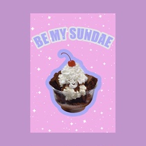 Retro South Korea Ins Girls Steam Wave Starry American Cake Ice Cream Cafe poster Core Decoration Painting