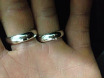 Pure silver leek leaf ring Mie loach backface closed mouth foot silver handmade silver decorated DIY pure hand